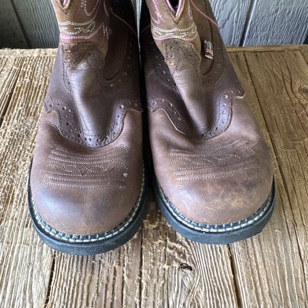 Justin Boots Women's Gypsy Gemma Aged Bark Western Cowboy Boots Size 9.5 B L9903 - Picture 2 of 9
